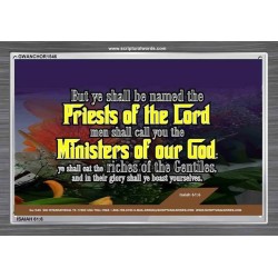 YE SHALL BE NAMED THE PRIESTS THE LORD   Bible Verses Framed Art Prints   (GWANCHOR1546)   "33x25"