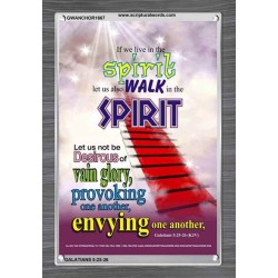 WALK IN THE SPIRIT   Large Framed Scripture Wall Art   (GWANCHOR1667)   "25x33"