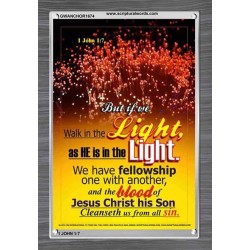 WALK IN THE LIGHT   Frame Bible Verses Online   (GWANCHOR1674)   "25x33"