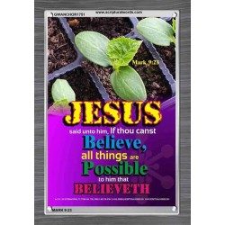 ALL THINGS ARE POSSIBLE   Modern Christian Wall Dcor Frame   (GWANCHOR1751)   