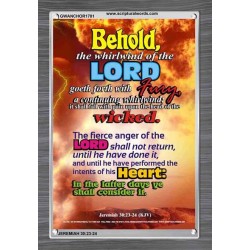 THE WHIRLWIND OF THE LORD   Bible Verses Wall Art Acrylic Glass Frame   (GWANCHOR1781)   