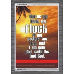 YE ARE MY FLOCK    Biblical Art Acrylic Glass Frame    (GWANCHOR226)   