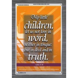 TRUE LOVE   Contemporary Christian Wall Art Acrylic Glass frame   (GWANCHOR232)   "25x33"