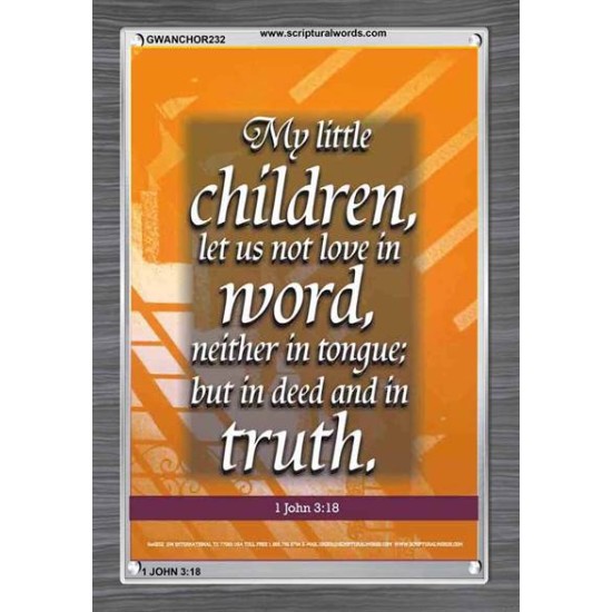 TRUE LOVE   Contemporary Christian Wall Art Acrylic Glass frame   (GWANCHOR232)   