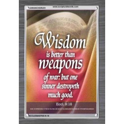 WISDOM IS BETTER THAN WEAPONS   Inspirational Wall Art Poster   (GWANCHOR251)   