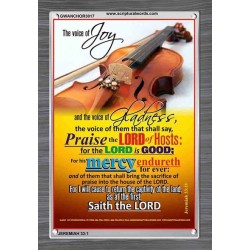 THE VOICE OF JOY   Scripture Wooden Framed Signs   (GWANCHOR3017)   