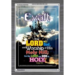 WORSHIP AT HIS HOLY HILL   Framed Bible Verse   (GWANCHOR3052)   