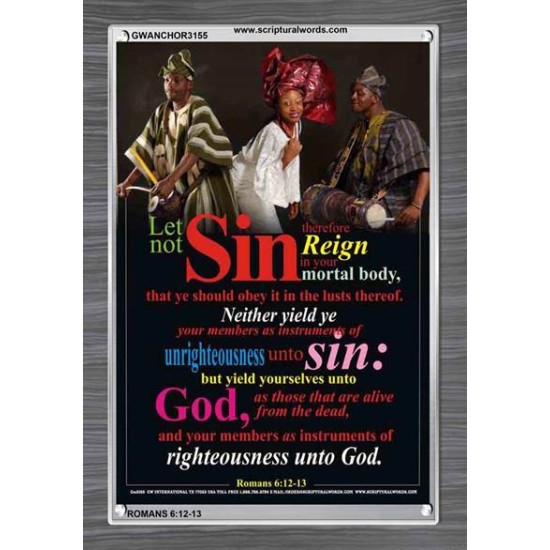 YIELD YOURSELVES UNTO GOD   Bible Scriptures on Love Acrylic Glass Frame   (GWANCHOR3155)   