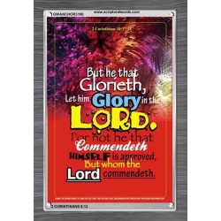 WHOM THE LORD COMMENDETH   Large Frame Scriptural Wall Art   (GWANCHOR3190)   "25x33"