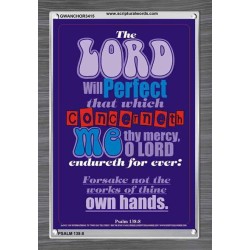 THE WORKS OF THINE OWN HANDS   Frame Bible Verse Online   (GWANCHOR3415)   