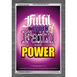 WITH POWER   Frame Bible Verses Online   (GWANCHOR3422)   "25x33"