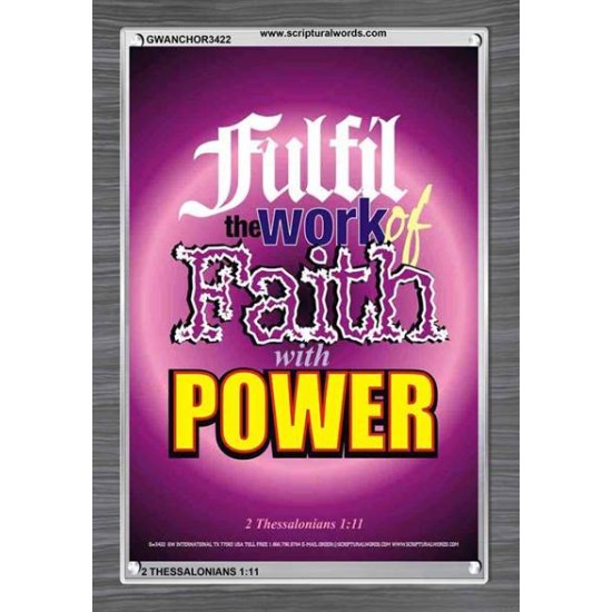 WITH POWER   Frame Bible Verses Online   (GWANCHOR3422)   