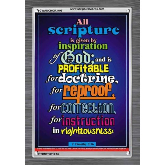 ALL SCRIPTURE   Christian Quote Frame   (GWANCHOR3495)   