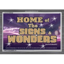 SIGNS AND WONDERS   Framed Bible Verse   (GWANCHOR3536)   