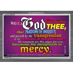 WHO IS LIKE UNTO THEE   Custom Frame Bible Verse   (GWANCHOR3702)   