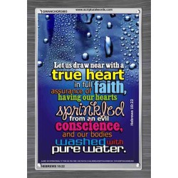 TRUE HEART   Large Frame Scriptural Wall Art   (GWANCHOR3803)   "25x33"