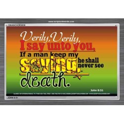 VERILY VERILY   Scripture Art Prints Framed   (GWANCHOR3838)   "33x25"