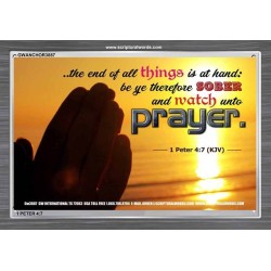 WATCH AND PRAY   Christian Wall Art Poster   (GWANCHOR3887)   "33x25"