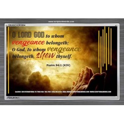 VENGEANCE BELONGS TO GOD   Acrylic Glass Frame Scripture Art   (GWANCHOR3904)   "33x25"