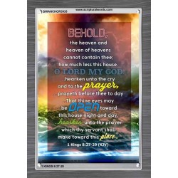 THINE EYES MAY BE OPEN TOWARD THIS HOUSE   Bible Verse Wall Art Frame   (GWANCHOR3935)   