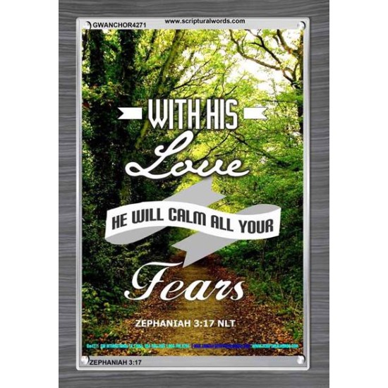 WILL CALM ALL YOUR FEARS   Christian Frame Art   (GWANCHOR4271)   