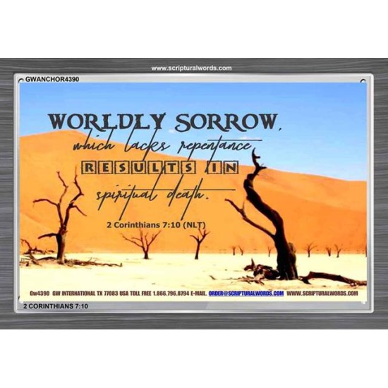 WORDLY SORROW   Custom Frame Scriptural ArtWork   (GWANCHOR4390)   