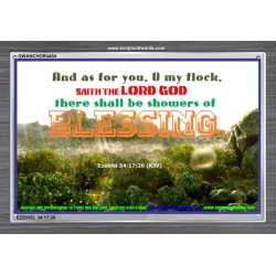 SHOWERS OF BLESSING   Unique Bible Verse Frame   (GWANCHOR4404)   