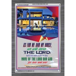 WE WILL SERVE THE LORD   Framed Bible Verses   (GWANCHOR4567)   "25x33"