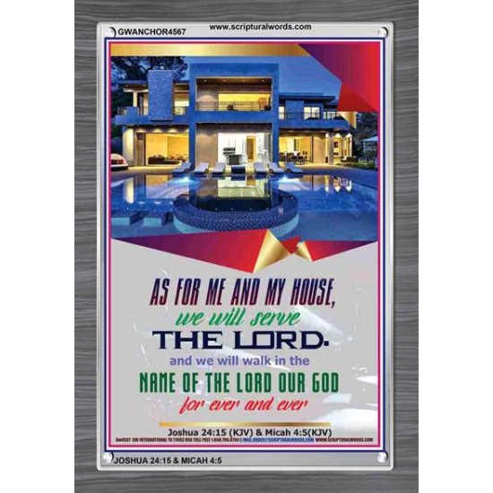 WE WILL SERVE THE LORD   Framed Bible Verses   (GWANCHOR4567)   