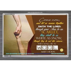 SINS AS SCARLET   Encouraging Bible Verse Frame   (GWANCHOR4719)   