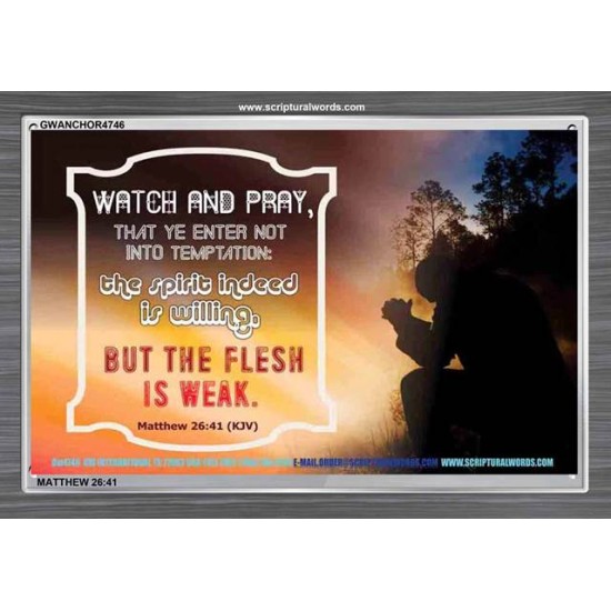 WATCH AND PRAY   Scripture Art Prints Framed   (GWANCHOR4746)   