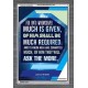 WHOMSOEVER MUCH IS GIVEN   Inspirational Wall Art Frame   (GWANCHOR4752)   