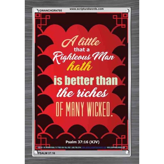 A RIGHTEOUS MAN   Bible Verses  Picture Frame Gift   (GWANCHOR4785)   