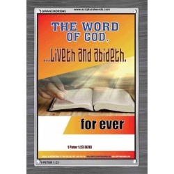 THE WORD OF GOD LIVETH AND ABIDETH   Framed Scripture Art   (GWANCHOR5045)   