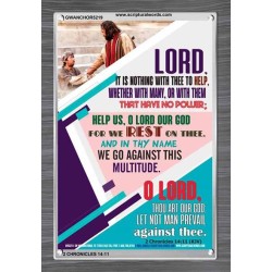 WE REST ON THEE   Frame Bible Verse   (GWANCHOR5219)   "25x33"