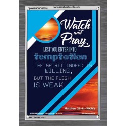 WATCH AND PRAY   Contemporary Christian Poster   (GWANCHOR5528)   "25x33"