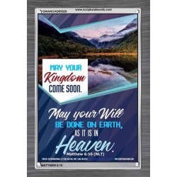 YOUR WILL BE DONE ON EARTH   Contemporary Christian Wall Art Frame   (GWANCHOR5529)   "25x33"