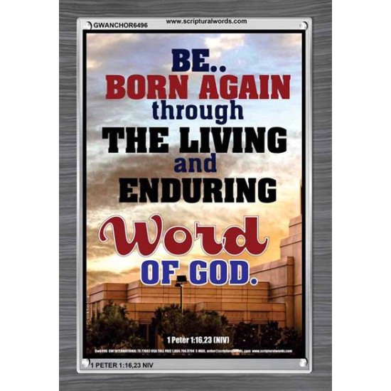 BE BORN AGAIN   Bible Verses Poster   (GWANCHOR6496)   