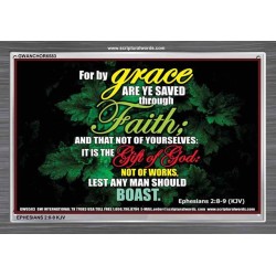 SAVED THROUGH FAITH   Christian Frame Art   (GWANCHOR6583)   