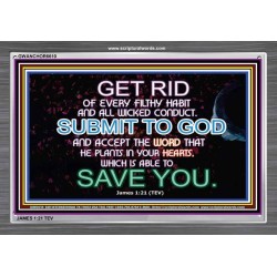 SUBMIT TO GOD   Encouraging Bible Verses Framed   (GWANCHOR6610)   