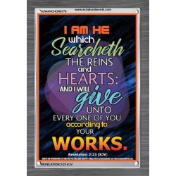ACCORDING TO YOUR WORKS   Frame Bible Verse   (GWANCHOR6778)   "25x33"