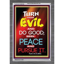 TURN FROM EVIL   Scripture Art   (GWANCHOR6785)   "25x33"