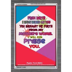 YOU BROUGHT ME FROM MY MOTHERS WOMB   Biblical Art Acrylic Glass Frame    (GWANCHOR6883)   