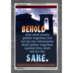 WHOSOEVER SHALL GATHER THEE    Large Framed Scriptural Wall Art   (GWANCHOR710)   
