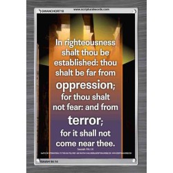 YOU SHALL BE FAR FROM OPPRESSION   Bible Verses Frame Online   (GWANCHOR718)   