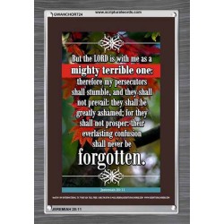 A MIGHTY TERRIBLE ONE   Bible Verse Frame for Home Online   (GWANCHOR724)   "25x33"