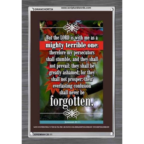 A MIGHTY TERRIBLE ONE   Bible Verse Frame for Home Online   (GWANCHOR724)   