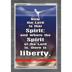 THE SPIRIT OF THE LORD GIVES LIBERTY   Scripture Wall Art   (GWANCHOR732)   