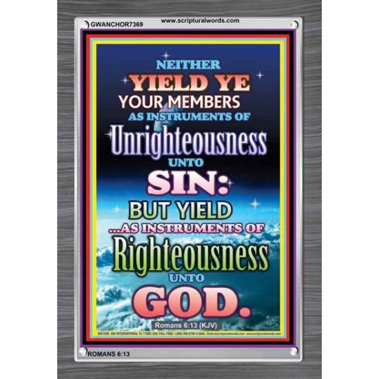 UNRIGHTEOUSNESS   Contemporary Christian Paintings Acrylic Glass frame   (GWANCHOR7369)   