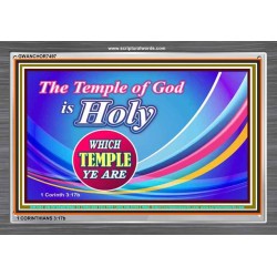 YE ARE GODS TEMPLE   Frame Bible Verse Art    (GWANCHOR7497)   